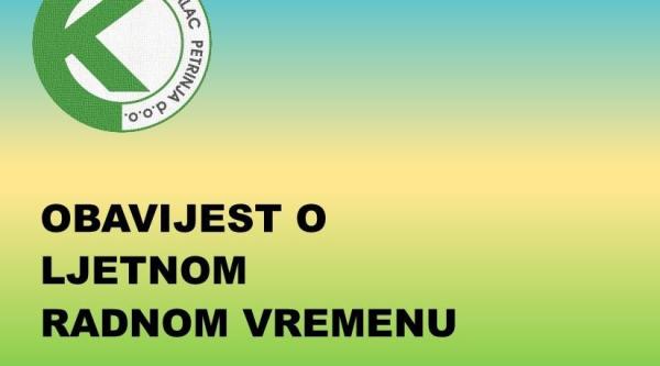 LJETNO RADNO VRIJEME